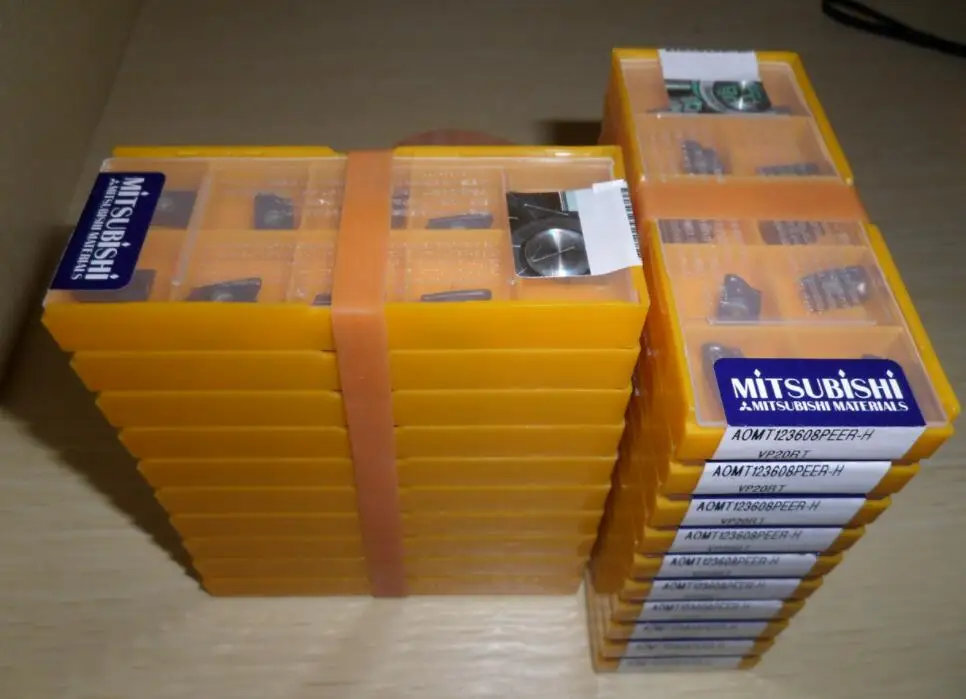 AOMT184808PEER-M VP20RT токарные фрезы Mitsubishi оригинальные твердосплавные вставки с покрытием для инструментов с ЧПУ держатель AOMT184808PEER-M VP20