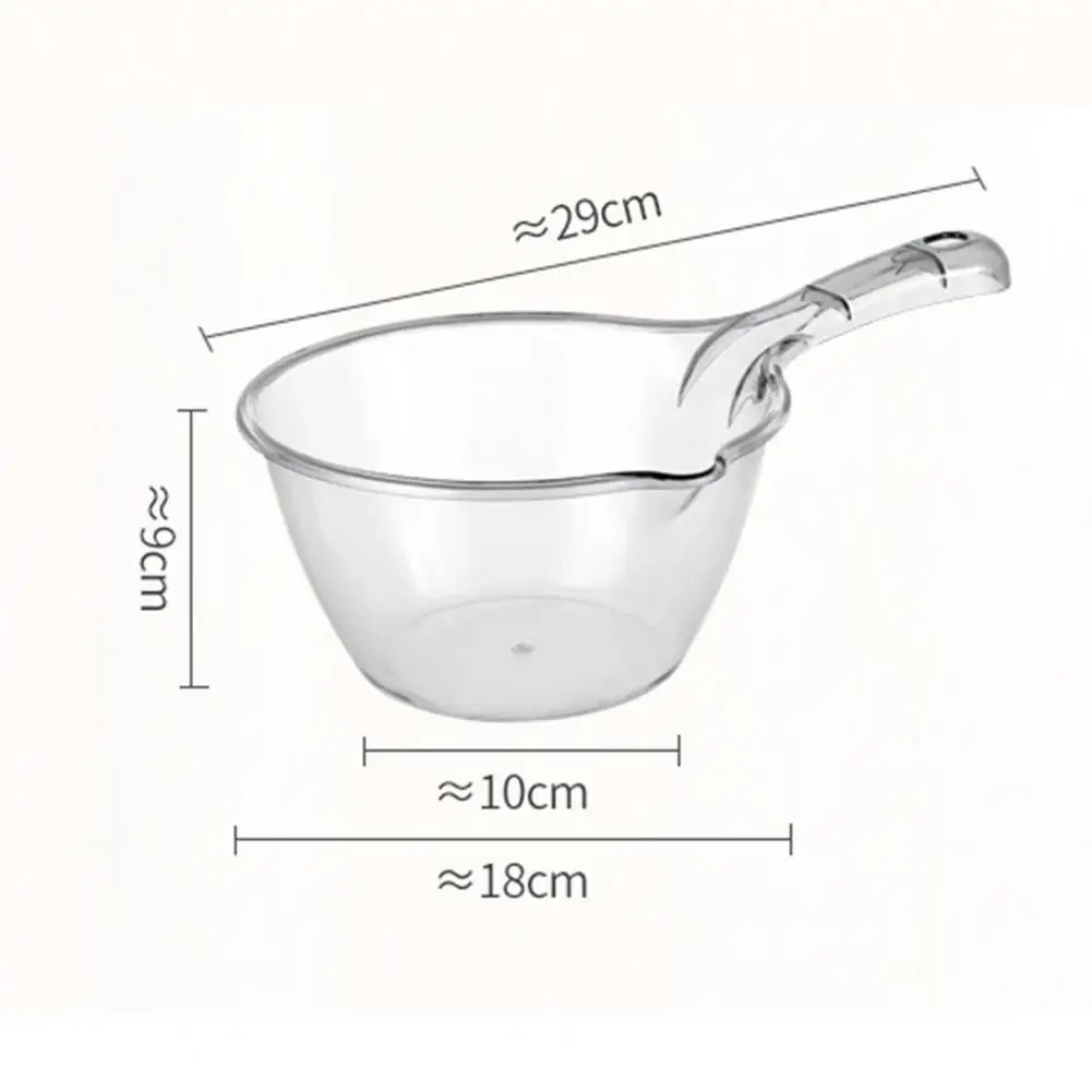 Clear Water Spoon Thickened Anti-skid Long Handle Household Water Scoop Durable Minimalistic Bath Cup Kitchen Gadgets
