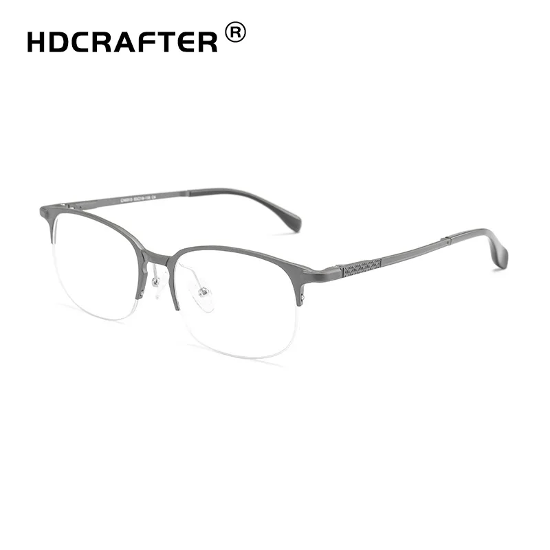 HDCRAFTER новые очки в алюминиево магниевой оправе мужские полуоправы для очков по