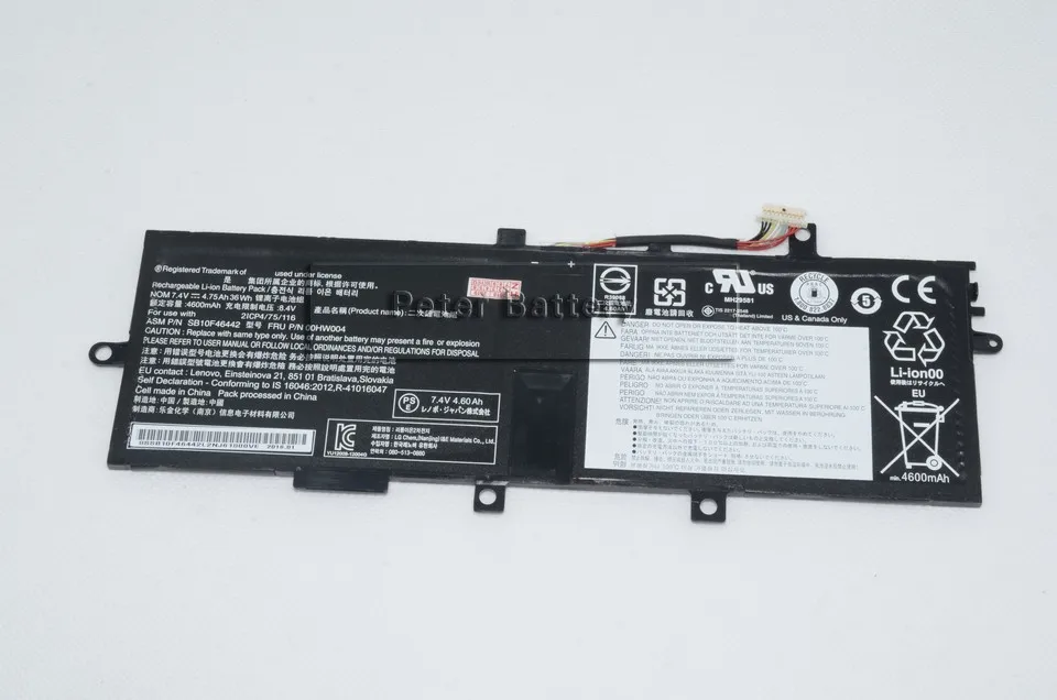 JIGU аккумулятор для ноутбука SB10F46449 SB10F46448 для LENOVO ThinkPad Helix 2