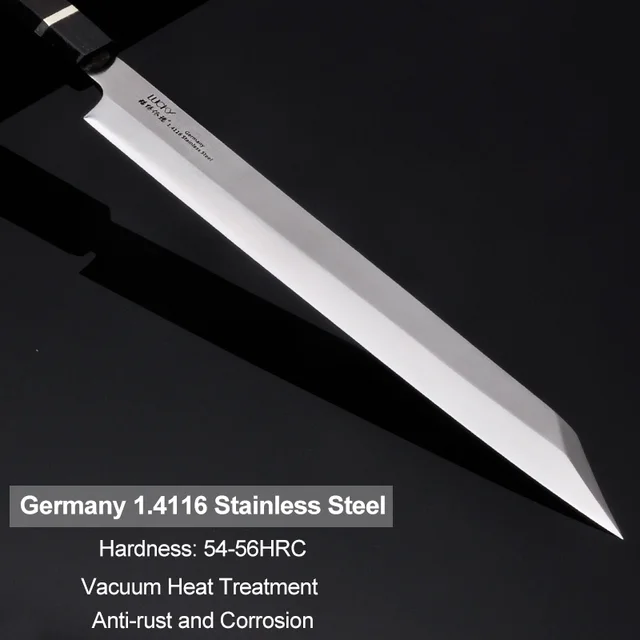 Sushi Sashimi Konyhai Kés Németország 1.4116 Acél Japán Filé, Kiritsuke Sakimaru Takohiki Kések Ében Nyolcszög Fogantyúval - Image 2