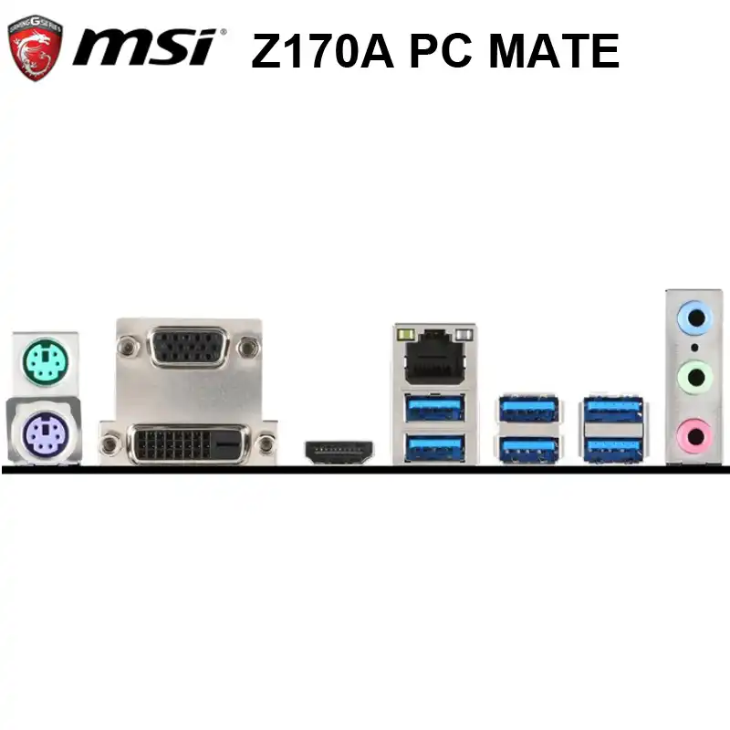 Msi Z170a Pc Mate Motherboard Intel Z170 Lga 1151 Ddr4 64gb Dual Channel Ddr4 Pci E 3 0 Desktop Original Z170 Mainboard 1151 Atx Motherboards Aliexpress