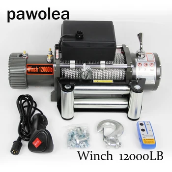 

Auto Winch Copper Core Motor Electric Winch Wireless Handle Waterproof 12000lb12v Rope Length 25CM SUV Self Rescue Traction