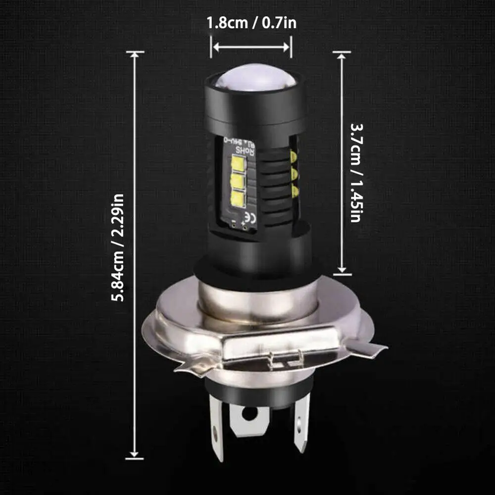 H4 9003 60W 1800LM 6000K автомобильный COB светодиодный светильник для фар Hi/Lo луч