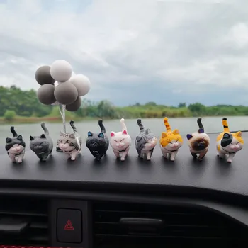 

9 Models 1 Set Of Cute Cats Hand Cat Cat Kitten Car Center Console Micro Landscape Car Ornaments Car Accessories