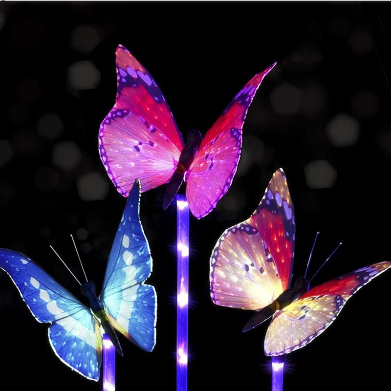 

LED Solar Outdoor Garden Lights IP65 Butterfly Night Lamp Solar Power LED Lamps Backyard Pathway Christmas Decoration Bird Light