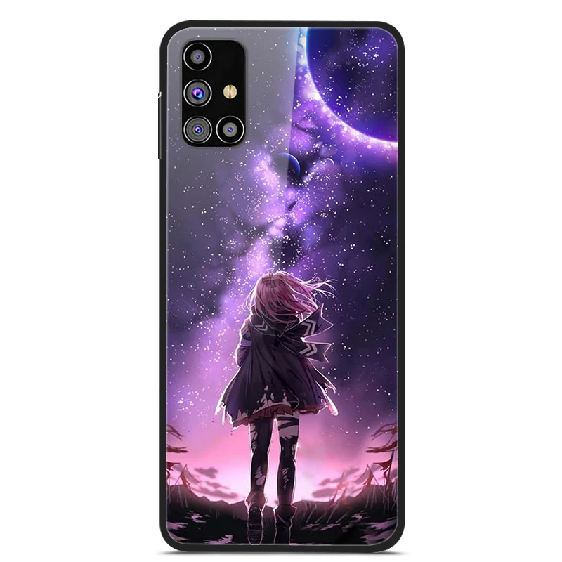 Luxury Tempered Glass Hard Back Cover for Samsung Galaxy - Premium Phone Case Shell