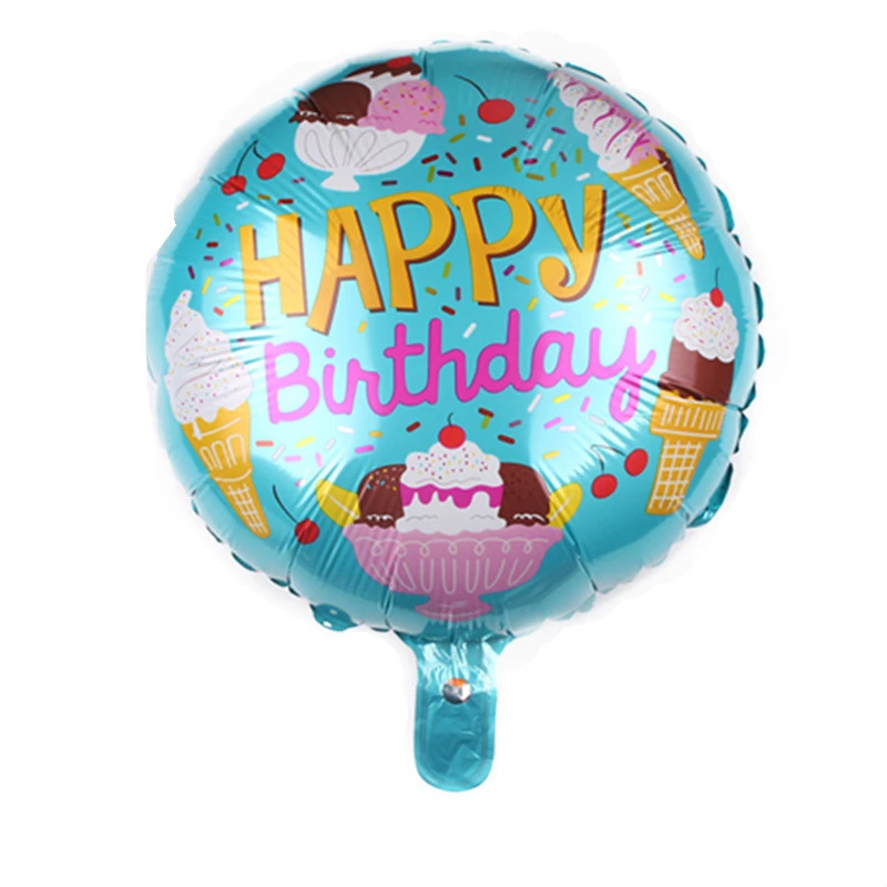 5 шт. 18 дюймов круглый с днем рождения воздушные шары Baby Shower фольга надуть шар для