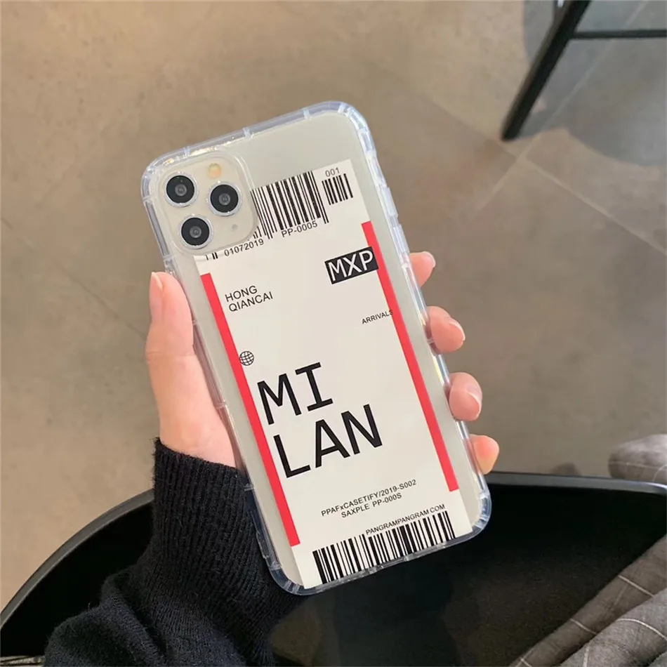 Lovebay дорожный ярлык страна чехол для телефона для iPhone 11 Pro Max 7 8 Plus X XR XS Max воздушный билет Письмо Мягкий ТПУ Прозрачный задний Чехол