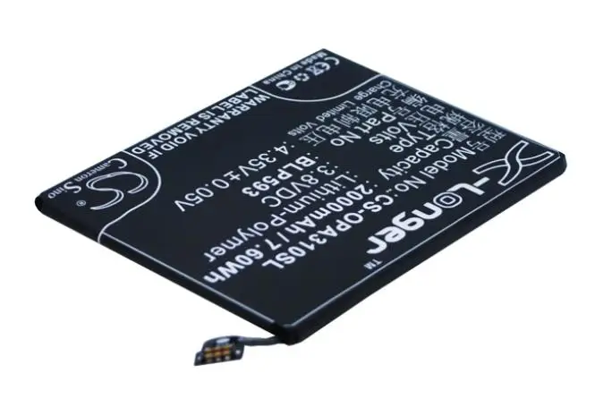 Cameron sino 2000 мАч батарея для OPPO A31 A31C A31T A31T/U A31U BLP593 мобильный, Смартфон батарея
