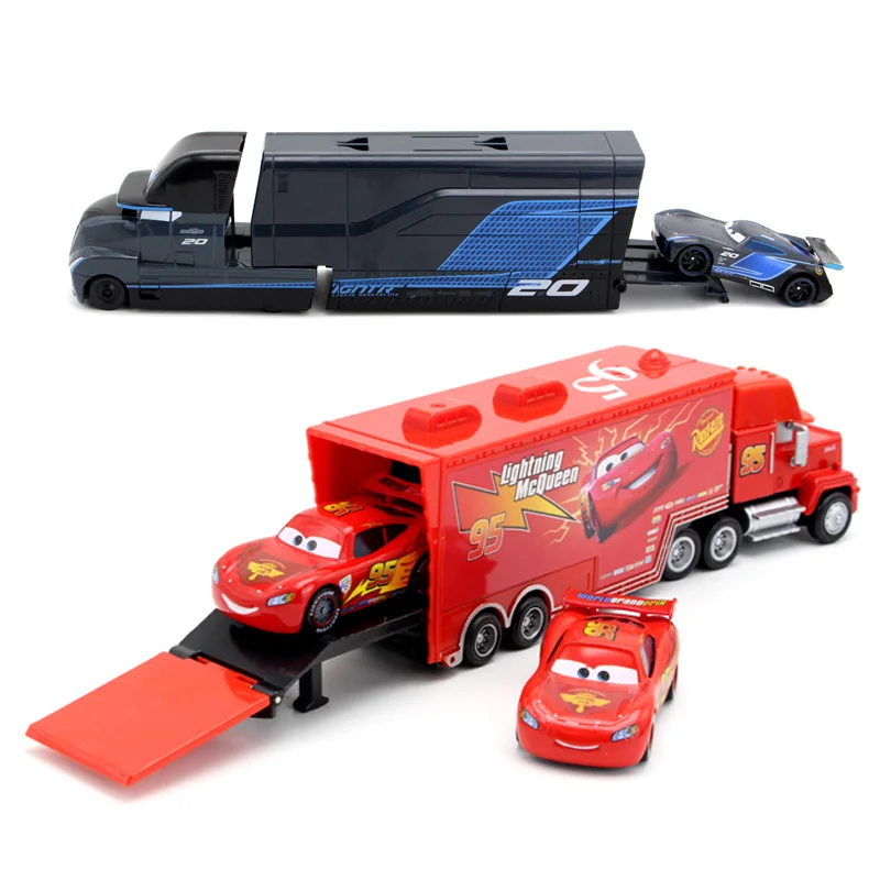 Pixar coches 2 3 juguete Rayo McQueen Jackson tormenta Mack UncleTruck rey 1:55 Diecast Metal de juguete niños regalo de cumpleaños