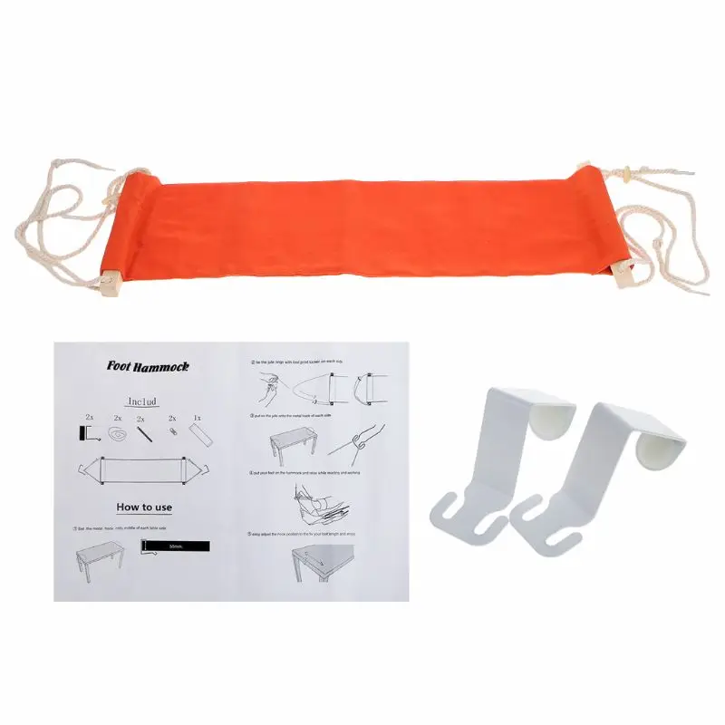 Canvas Feet Hammock Portable Foot Rest Indoor Outdoor Household Office Travel Mini Relax Stand