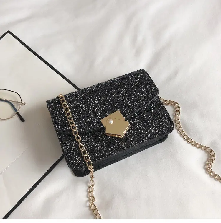 

2019 Summer Casual New Ladies Fashion Trend Girls Shoulder Bag Solid Color Synthetic Leather Zipper Small Square Messenger Bag
