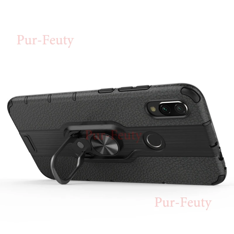 Чехол на Xiaomi Redmi Note 7 M1901F7C Броня Мягкий противоударный силиконовый бампер магнитное кольцо Броня чехол для Redmi Note 7 Pro