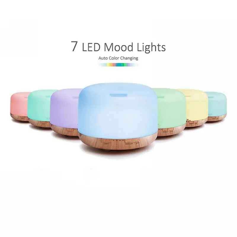 7 Changing Colors 500 мл диффузор для эфирных масел ароматерапия с дистанционным управлением Ночной светильник тонкий туман увлажнитель домашний декор комнаты аксессуары для автомобиля - Цвет: 7 Changing Colors