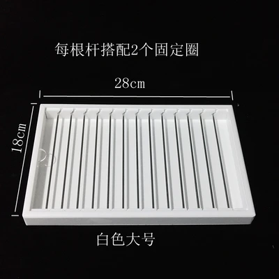 Large Tray Превосходный белый акриловый Diy коробка поиска кольцо показ Чехол держатель ювелирных изделий дисплей браслет бусины коробка для хранения Органайзер с крышкой - Цвет: Large Tray