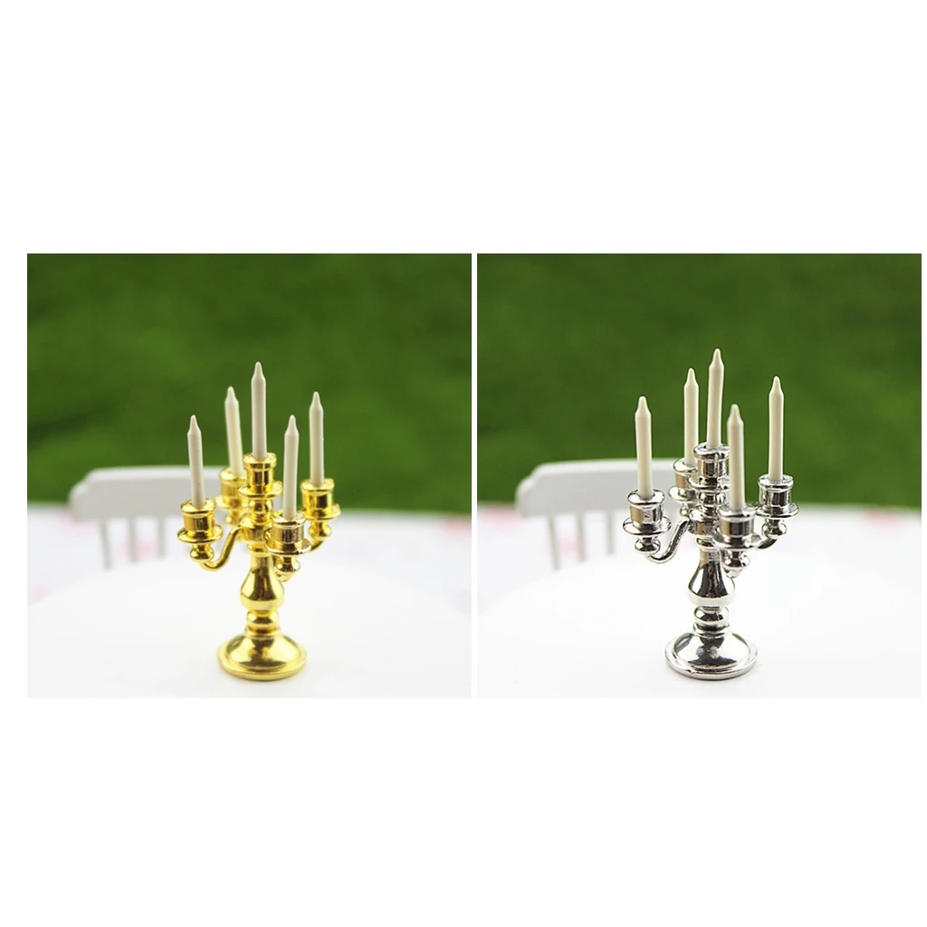 Antique 1:12 1/6 Dollhouse Mini Candle  for  Living Scene Model