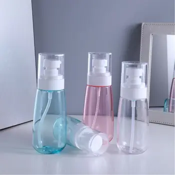 

5Pcs Transparent Empty Spray Bottles 30ml/60ml/80ml/100ml Mini Refillable Container Lotion Pump Cosmetic Dispenser