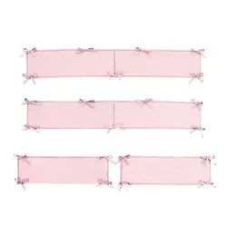 Parachoques desmontable para cama de bebé, Protector de cuna para recién nacido, forro lavable, accesorio de decoración para habitación de niños