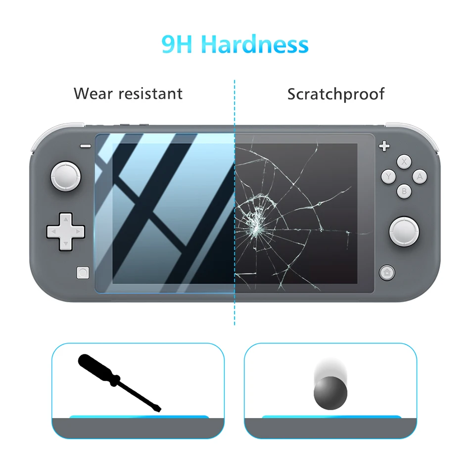 OIVO Экран протектор для nintendo переключатель Lite 1/2/4 пакет с уровнем твердости 9H твердость 0,3 мм Толщина закаленное Стекло пленка для переключатель Lite