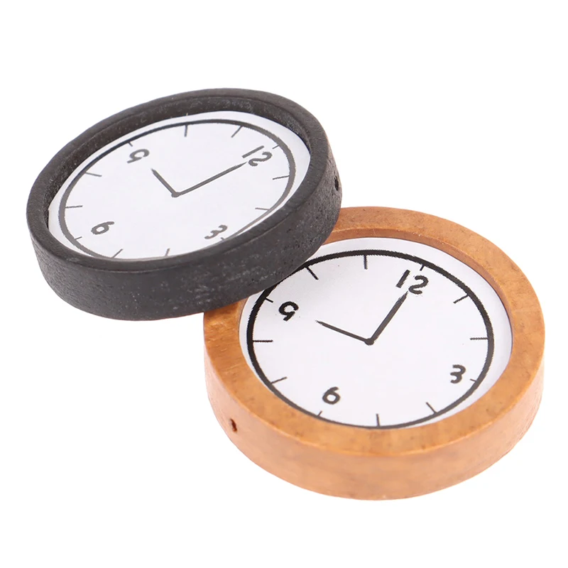 Toys Simulation-Furniture Home-Decor-Accessories Diy Play 1:12 Wall-Clock
