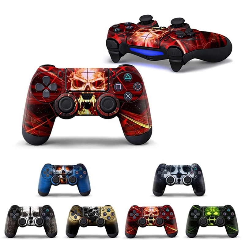 Синий череп Защитная Наклейка для PS4 контроллер кожи для Playstation 4 наклейка аксессуары