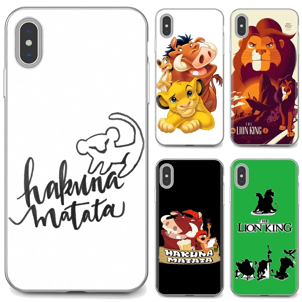 For Xiaomi Redmi 4A 7A S2 Note 8 3 3S 4 4X 5 Plus 6 7 6A Pro Pocophone F1 Silicone Skin Cover Lion King Pumba Hakuna Matata | Мобильные