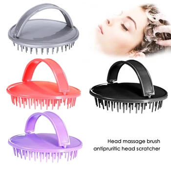 

1PCS Washing Hair Massager Combs Head Relax Round Plastic Shampoo Scalp Shower Body Beard Shampoo Brush Hair Styling Tools