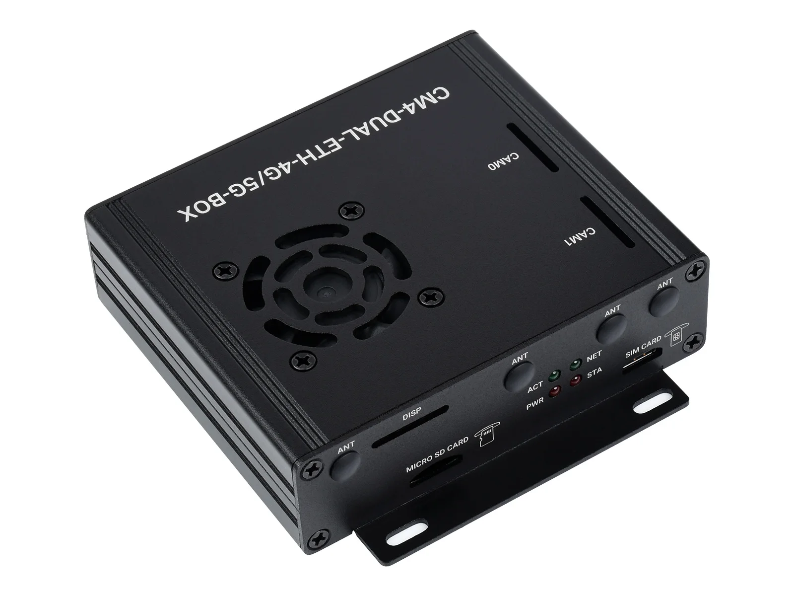 

Мини-компьютер с двумя гигабитными Ethernet-интерфейсами/4G на базе компьютерного модуля Raspberry Pi 4 (не входит в комплект), металлический чехол с охлаждающим вентилятором