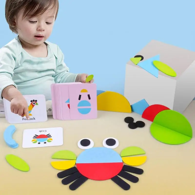 Красочная деревянная настольная игра-головоломка, Набор обучающих игрушек для детей, подарок для малышей, для улучшения мышления, мозжечка, баланс