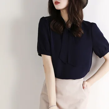 

WOMEN'S Dress 2020 Summer New Style Short Sleeve Solid Color Shirt