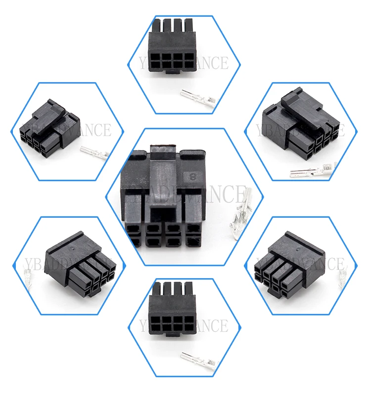 MICRO-FIT 3,0 серии 8 Pin Molex разъем Женский прямой корпус для печатной платы 43025-0800