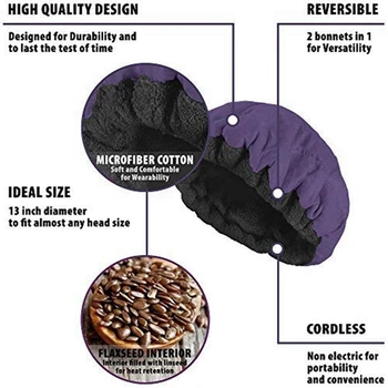 

Deep Conditioning Heat Steam Cap Microwavable Micro-Hair Cap Hair Thermal Treatment Cap for Styling Tools