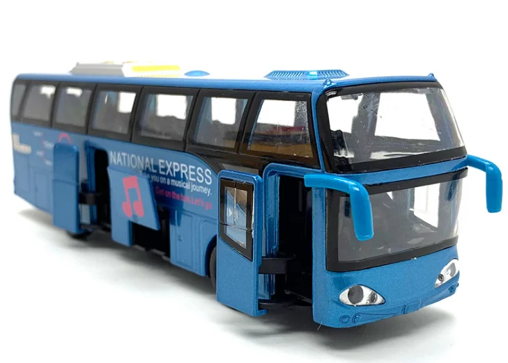 Высокая имитация 1:32 Сплав городской автобус модель автомобиля Металл diecasts игрушечные транспортные средства оттягивающийся мигающий музыкальный для детей игрушка