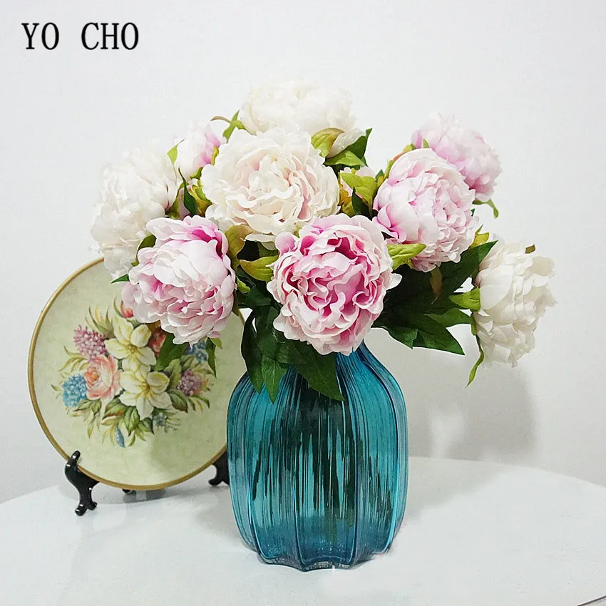 fake peonies artificial flower silk peony wedding decoration  (6)