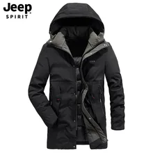 JEEP SPIRIT, зимний пуховик для мужчин, средней длины, стильная ветровка, толстый теплый зимний пуховик, Мужская L-4XL верхняя одежда, chaqueta hombre