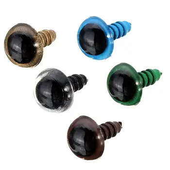 

20PCS 10/14mm Mix Color Plastic Safety Eyes Crafts Teddy Bear Animal Dolls Puppet Accessories Stuffed Toys Parts with Washer