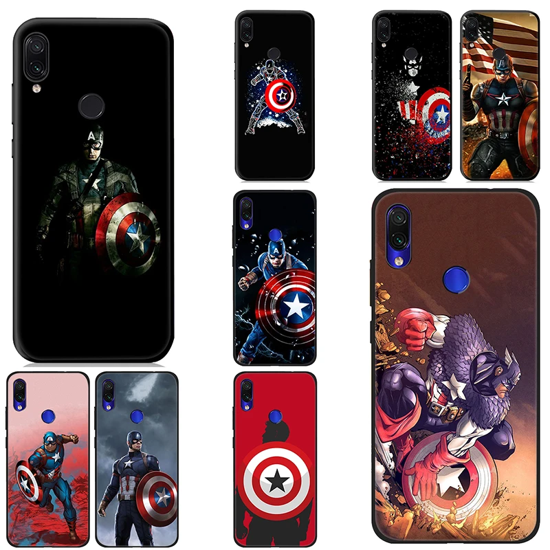 IYICAO Captain America Soft Case for Xiaomi Redmi K20 8A 7A 7 S2 6 Pro 5 Plus Go 5A 4X 4A Silicone |