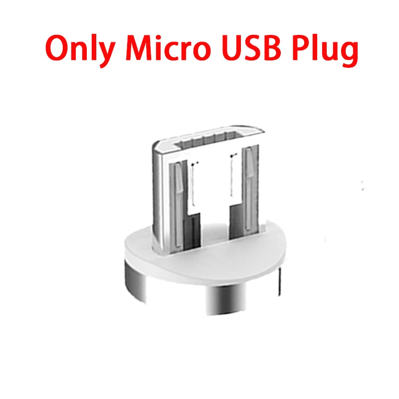 Быстрый Магнитный кабель Robotsky 3A для быстрой зарядки 3,0 Micro USB зарядное устройство type C для samsung S9 huawei P20 Магнитный шнур для телефона - Цвет: only micro plug