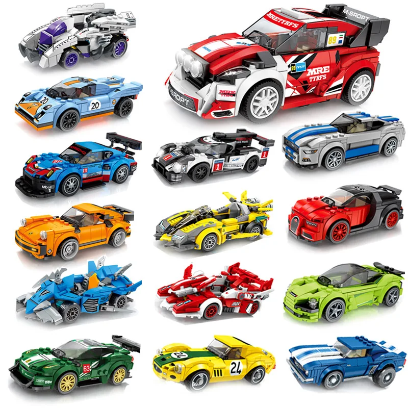 

Racing cars series building blocks small particles spelling out assembling building blocks children education educational toys