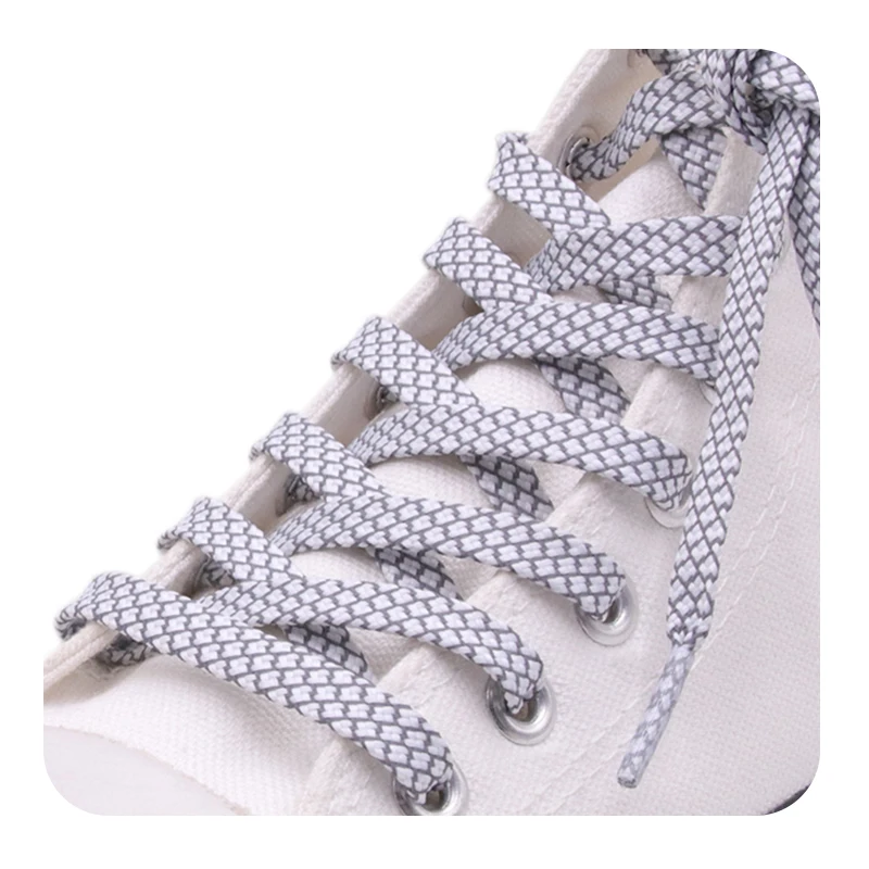 Weiou Laces 3M Flat Reflective Shoelaces Personality Glowing Night Running Unisex Shoestring For Running Sneakers  Leisure Shoes