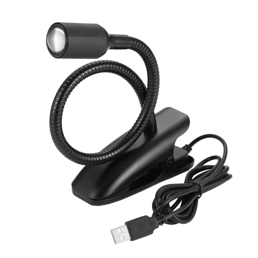 Регулируемый USB Перезаряжаемый светодиодный Настольный светильник с зажимом, сенсорный переключатель, Диммируемый студенческий офисный книжный светильник