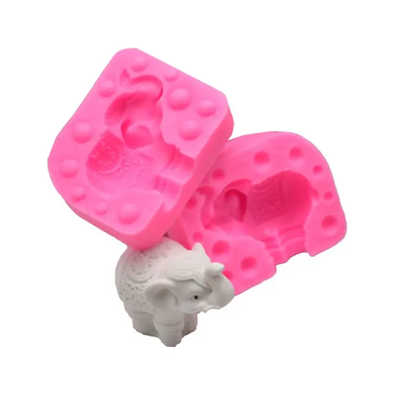 DIY выпечки 3D слон моделирование плесень помадка шоколадное украшение торта ручной работы мыло силиконовые изготовление пресс-форм