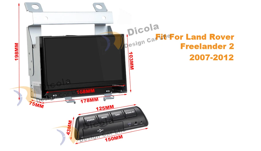 Cheap 7" HD Octa Core IPS screen Android 9 Car DVD Multimedia for Land Rover Freelander 2 2007-2012 with GPS Stereo WiFi BT 0