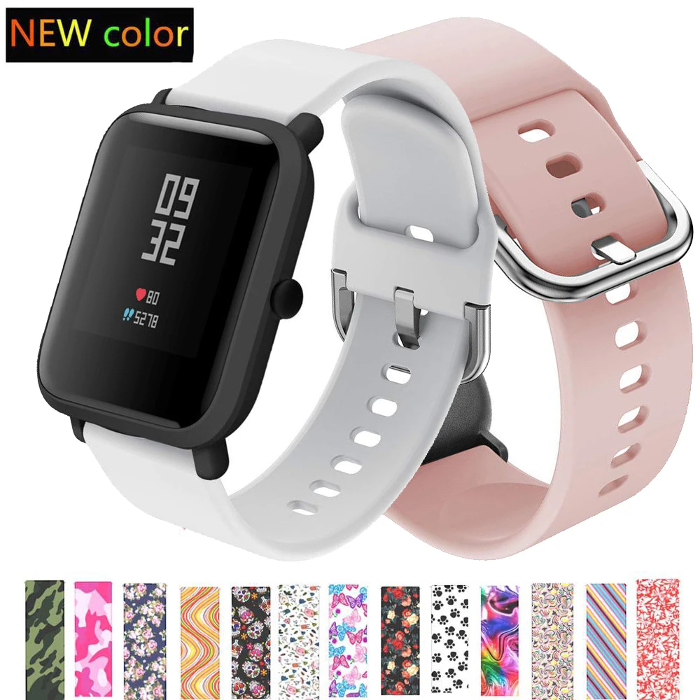 Силиконовый ремешок для часов amazfit Bip Band 20 мм galaxy Watch active/Garmin vivoactive 3 | Наручные часы