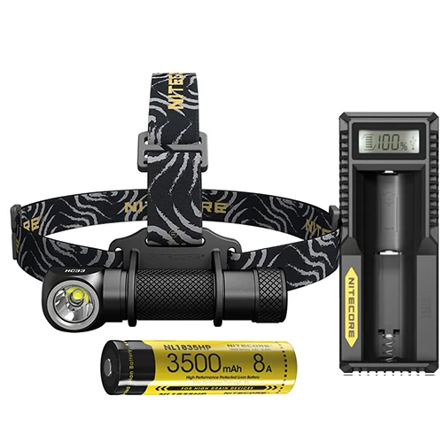 NITECORE HC33 Bicycle Headlamp XHP35 HD LED max 1800 lumen beam distance 187 meter headlight 8 working modes outdoor head light - Цвет: HC33 NL1835HP UM10