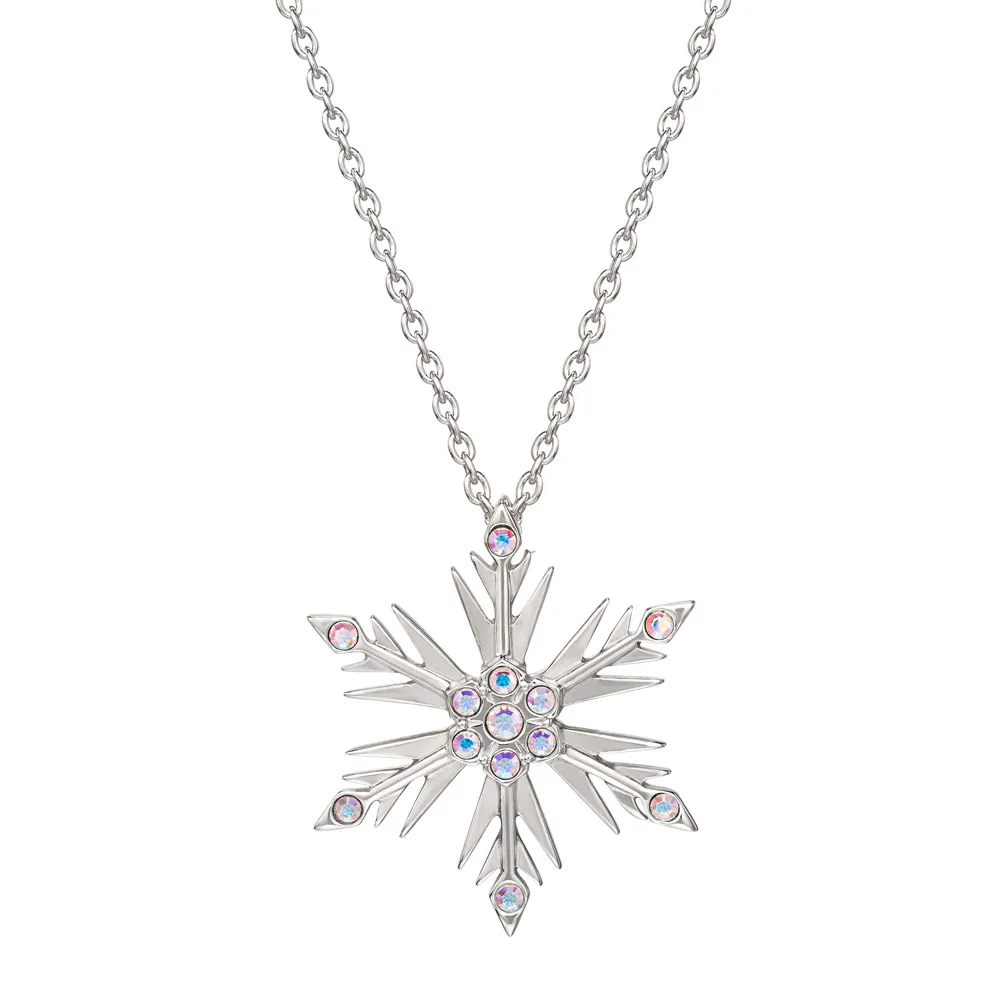 Кристальная подвеска в виде снежинок Принцесса Анна ожерелье Эльзы девушки косплей костюм ювелирные изделия подарок на день рождения Олаф серебряные ожерелья