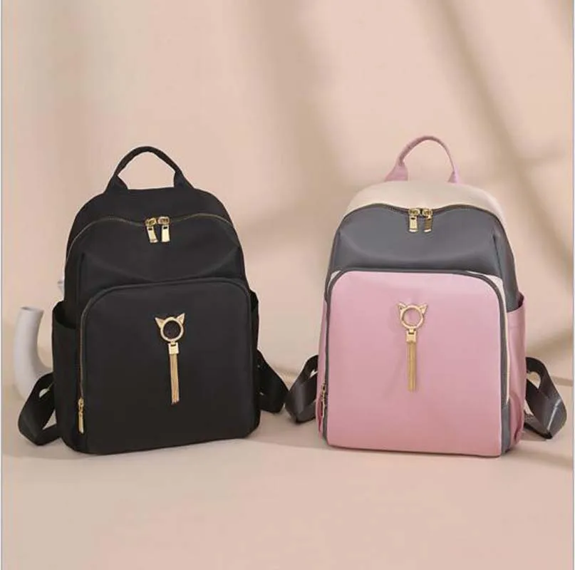 

New Arrival Fashion Waterproof Oxford Women Backpack Large Capacity Casual Travel Shoulder Bags Tassels Designer Schoolbag