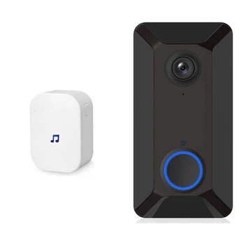 

Wireless WiFi Video 720P HD Smart Doorbell with CMOS Sensor&Video Night Vision App Remote Control for IOS/Android