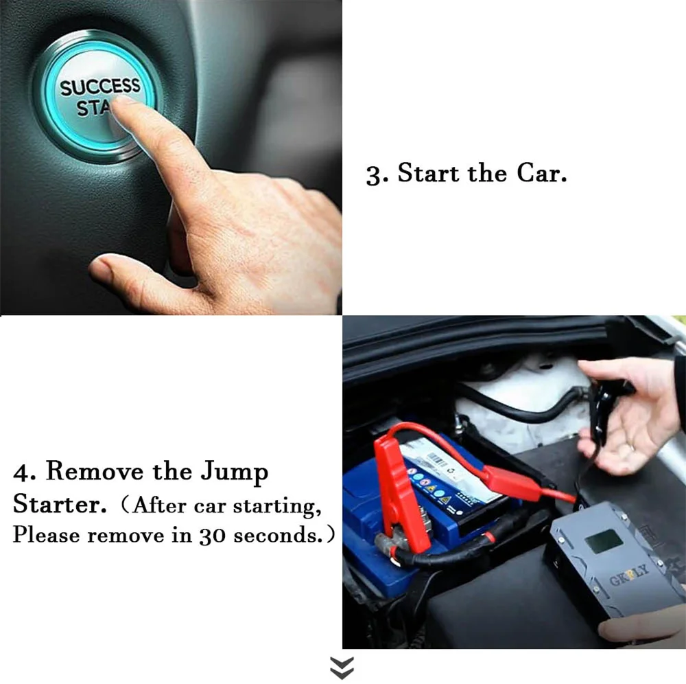 jump starter pack High Battery Car Jump Starter 12V 1500A Emergency  Power Bank Portable Booster  Starting Cables For Petorl Diesel Auto jump starter pack